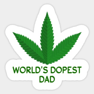 World's Dopest Dad Shirt, Weed World's Dopest Dad T Shirt Sticker